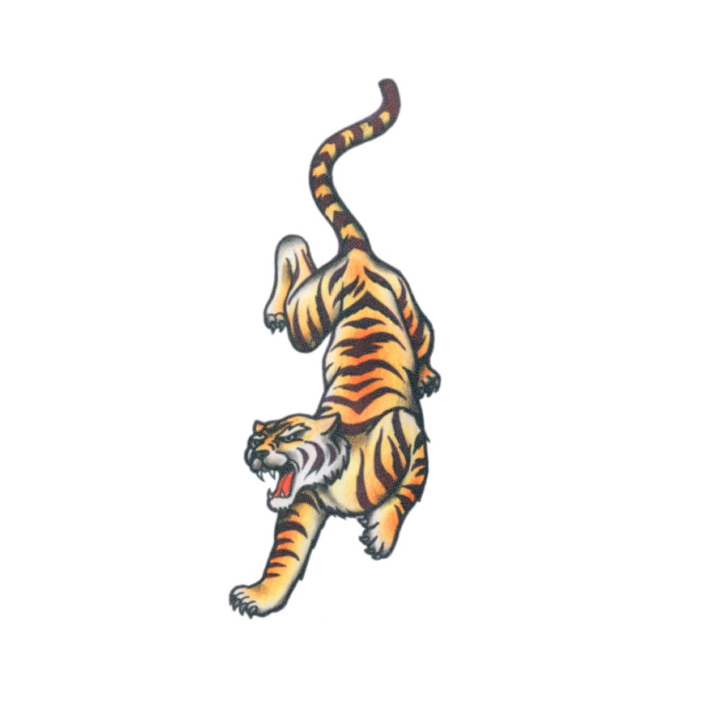 Tiger - Tiger Temporary Tattoo / Traditional Tiger Tattoo / Animal ...