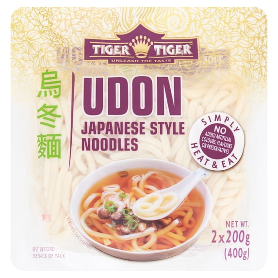 Tiger Tiger Udon Japanese Style Noodles 400G, Imported from Britain