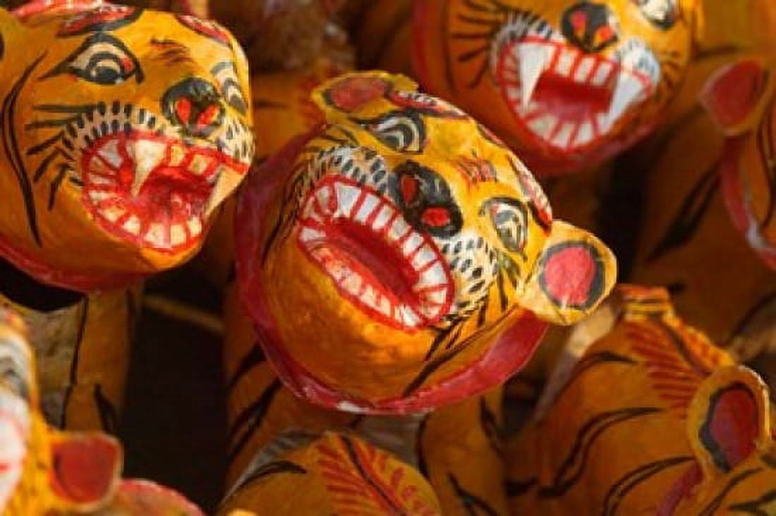 Tiger Toys Puri Orissa India Canvas Art - Keren Su DanitaDelimont (26 x 17)