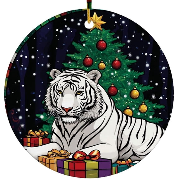 Tiger Tree Ornaments, Tiger for Christmas 2025, Tiger Christmas Keepsake, Tiger Christmas Hanging Dcor KA6P4X