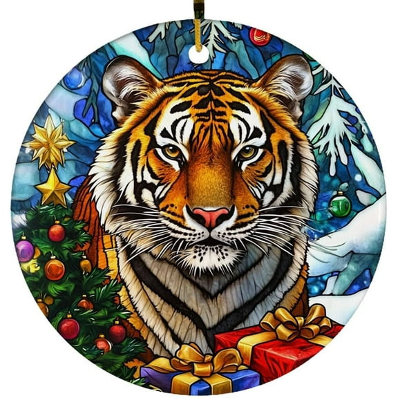 Tiger Tree Ornaments, Tiger for Christmas 2025, Tiger Christmas Keepsake, Tiger Christmas Hanging Dcor YEGM4G