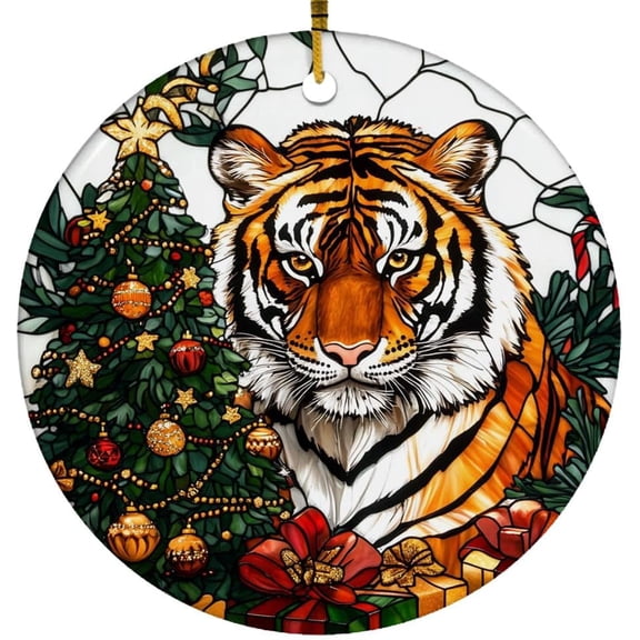Tiger Tree Ornaments, Tiger for Christmas 2025, Tiger Christmas Keepsake, Tiger Christmas Hanging Dcor xBWYVG