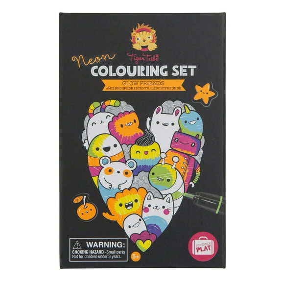 Tiger Tribe Glow Friends Neon Coloring Set