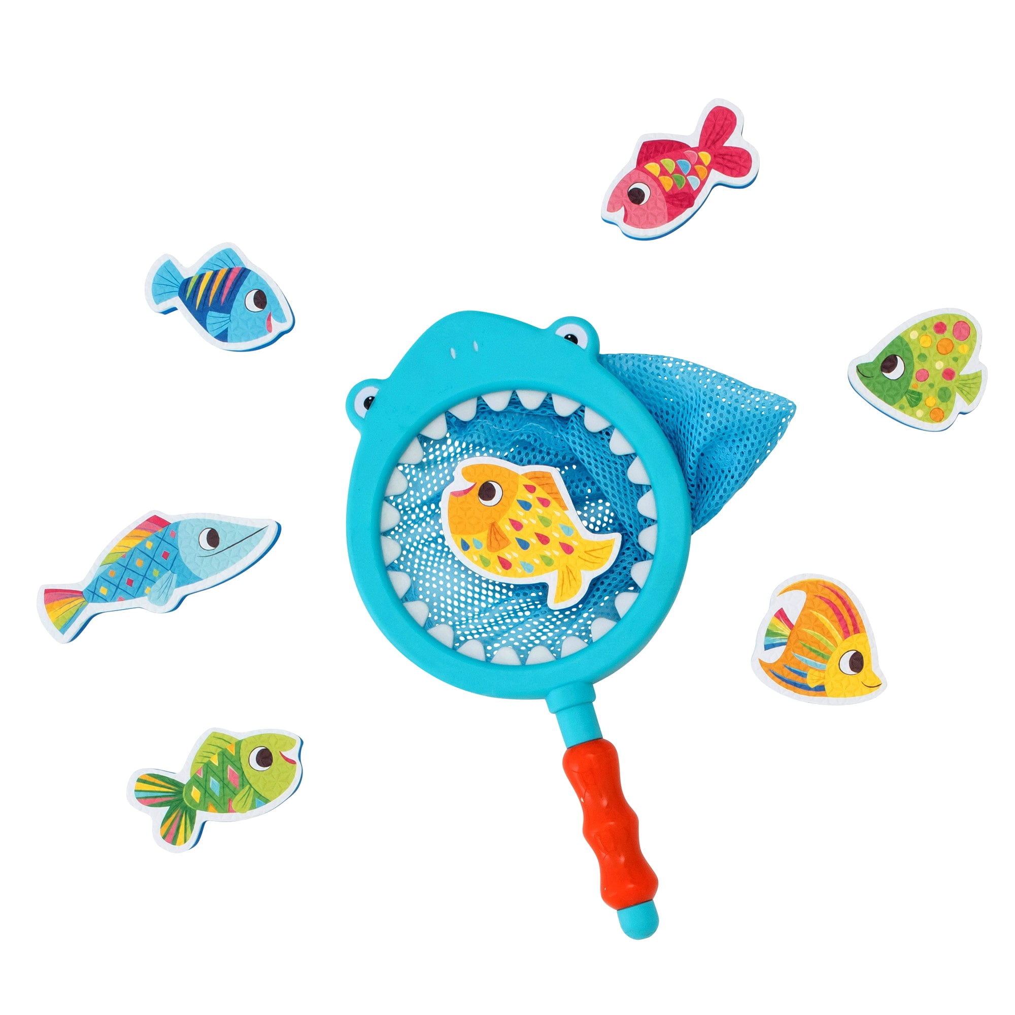 Tiger Tribe: Shark Chasey - Eco-Friendly Bath Toy for Toddlers, Bioplastic Shark Net & Fish Set, Develops Motor Skills, Ages 1-3