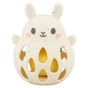 Tiger Tribe Bunny Silicone Baby Rattle - Soft BPA-Free Food-Grade Silicone with Gentle Sound, Easy Grip Sensory Toy for Infants Newborns 0-2 Years