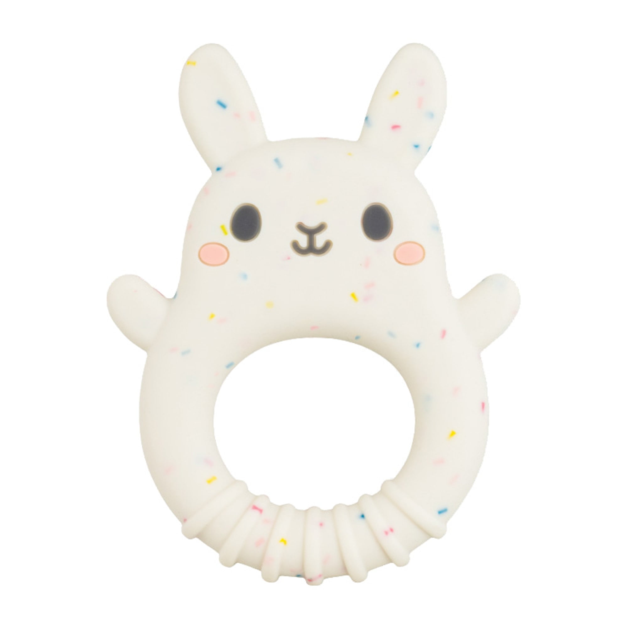 Tiger Tribe Baby Silicone Teether - Bunny Shape, BPA-Free, Soft Relief for Teething, Sensory Toy for Newborns and Infants 0-18 Months