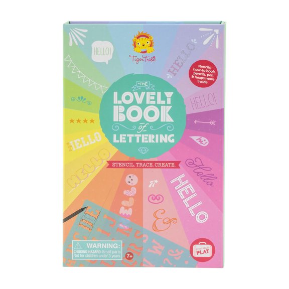 Tiger Tribe: The Lovely Book of Lettering - Stencil-Trace-Create, Stencils, How-To Book, Pencils, Pen & Heaps More, Graphic Design, Kids Ages 7+