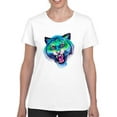 thumbnail image 1 of Tiger Watercolor T-Shirt Women -Rose Khan Designs, Female XX-Large, 1 of 4