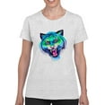 thumbnail image 1 of Tiger Watercolor T-Shirt Women -Rose Khan Designs, Female XX-Large, 1 of 4
