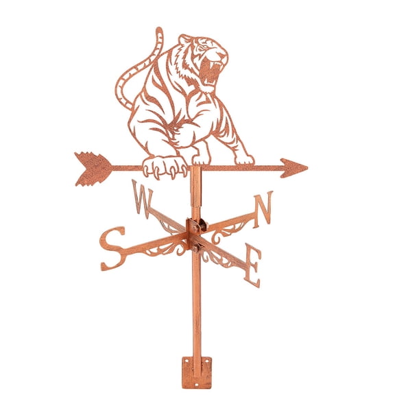 Tiger Weather Vane Animal Wind Direction Indicator Measuring Instrument Roof Installation Weathervane