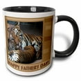thumbnail image 1 of 3drose, Tiger with Cubs, Happy Fathers Day, 15oz Two-tone Black Mug, 1 of 6