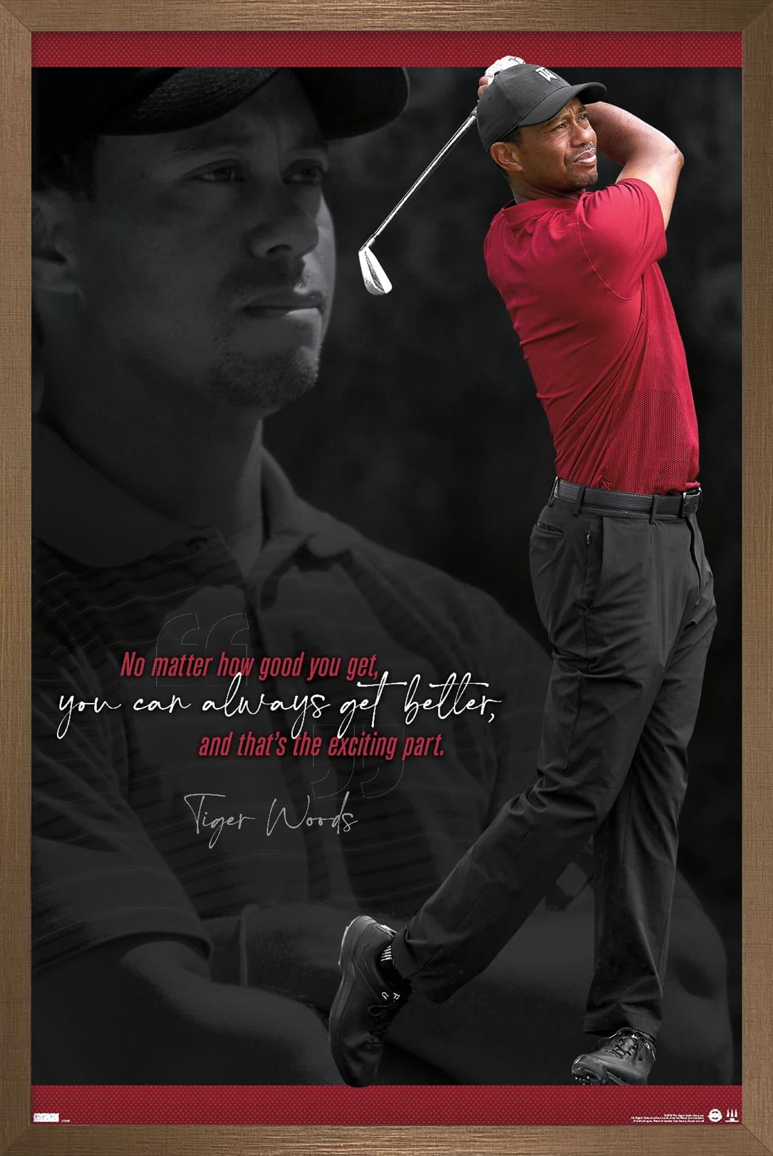 Tiger Woods - Always Get Better 24.25" x 35.75" Framed Poster, by Trends International