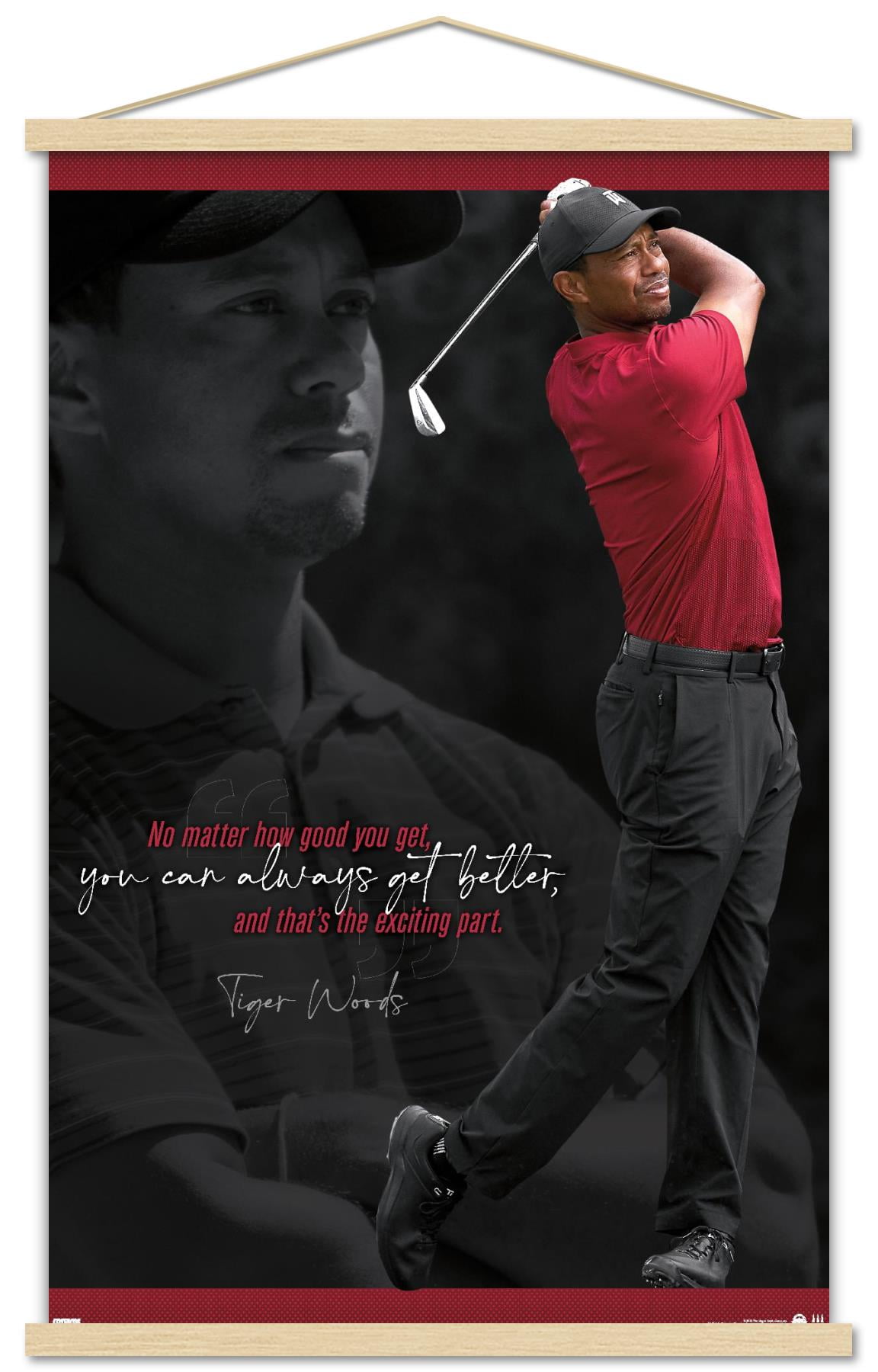 Tiger Woods - Always Get Better 24" x 40" Framed Poster, by Trends International