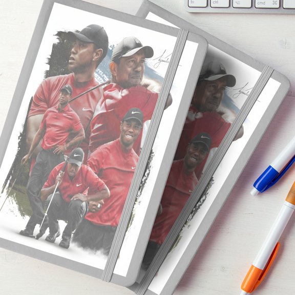 Tiger Woods Custom Printed Notebook.