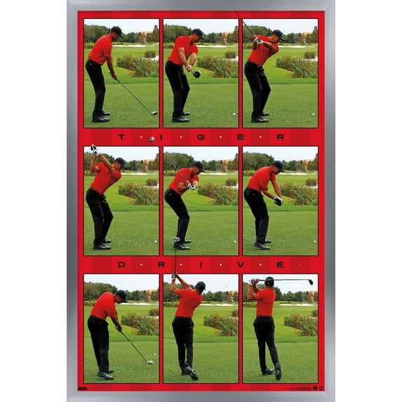 Tiger Woods - Drive 16" x 24" Framed Poster, by Trends International