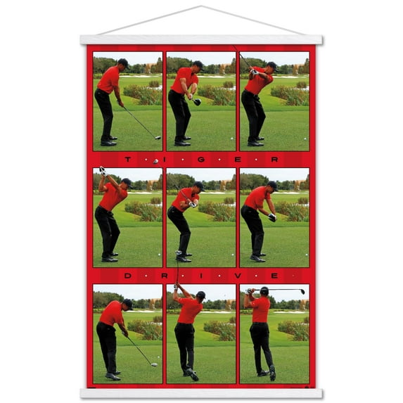 Tiger Woods - Drive 24" x 40" Framed Poster, by Trends International