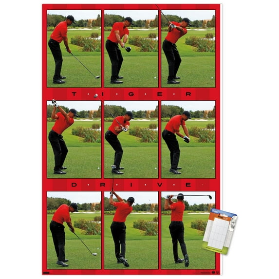 Tiger Woods - Drive Wall Poster, 22.375" x 34"