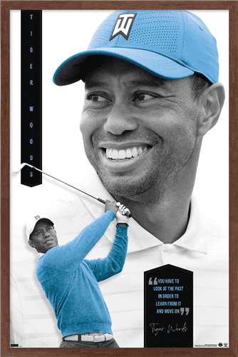 Tiger Woods - Learn From It Wall Poster, 14.725" x 22.375" Framed