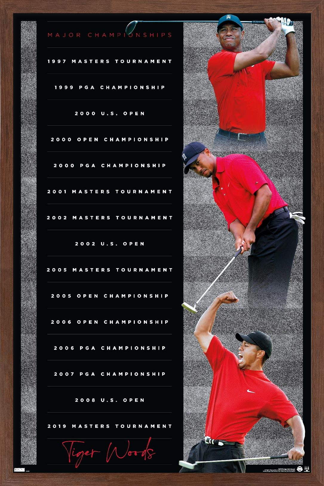 Tiger Woods - Majors 16" x 24" Framed Poster, by Trends International