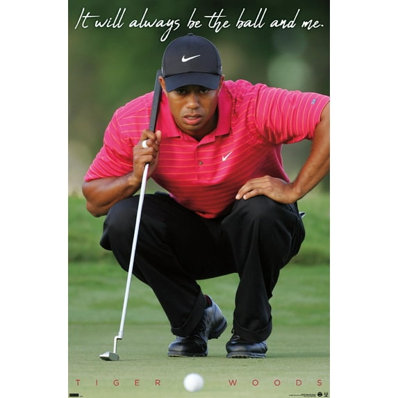 Tiger Woods - The Ball & Me 14.72" x 22.37" Poster, by Trends International