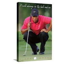Tiger Woods - The Ball & Me Canvas Wall Poster, 14.725" x 22.375"