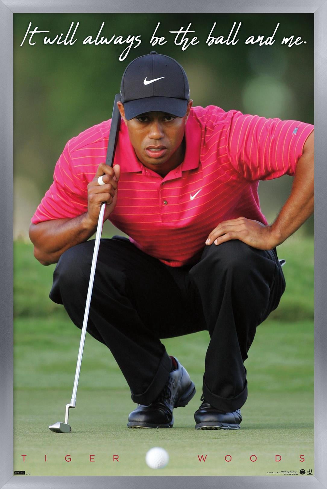Tiger Woods - The Ball & Me Wall Poster, 14.725" x 22.375" Framed