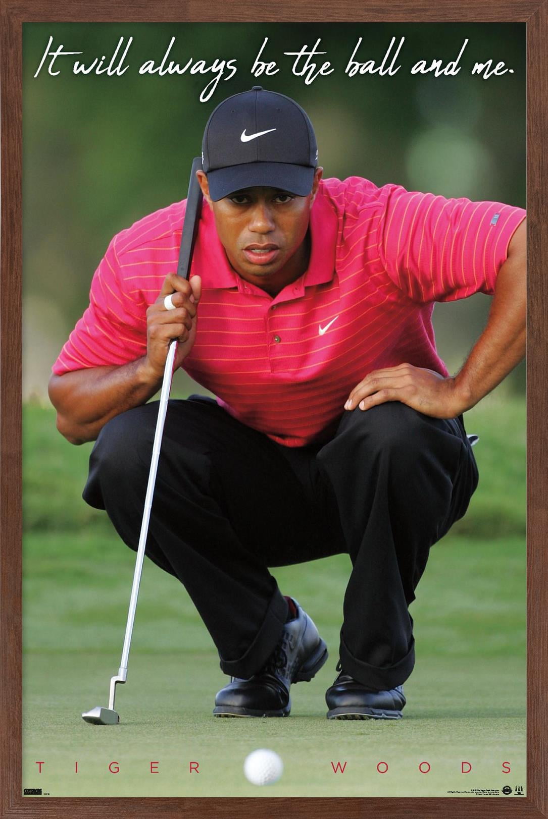 Tiger Woods - The Ball & Me Wall Poster, 14.725" x 22.375" Framed
