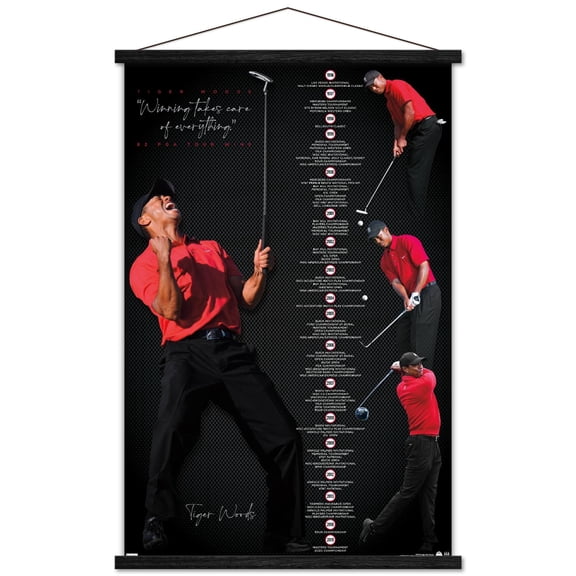 Tiger Woods - Timeline 24" x 40" Framed Poster, by Trends International