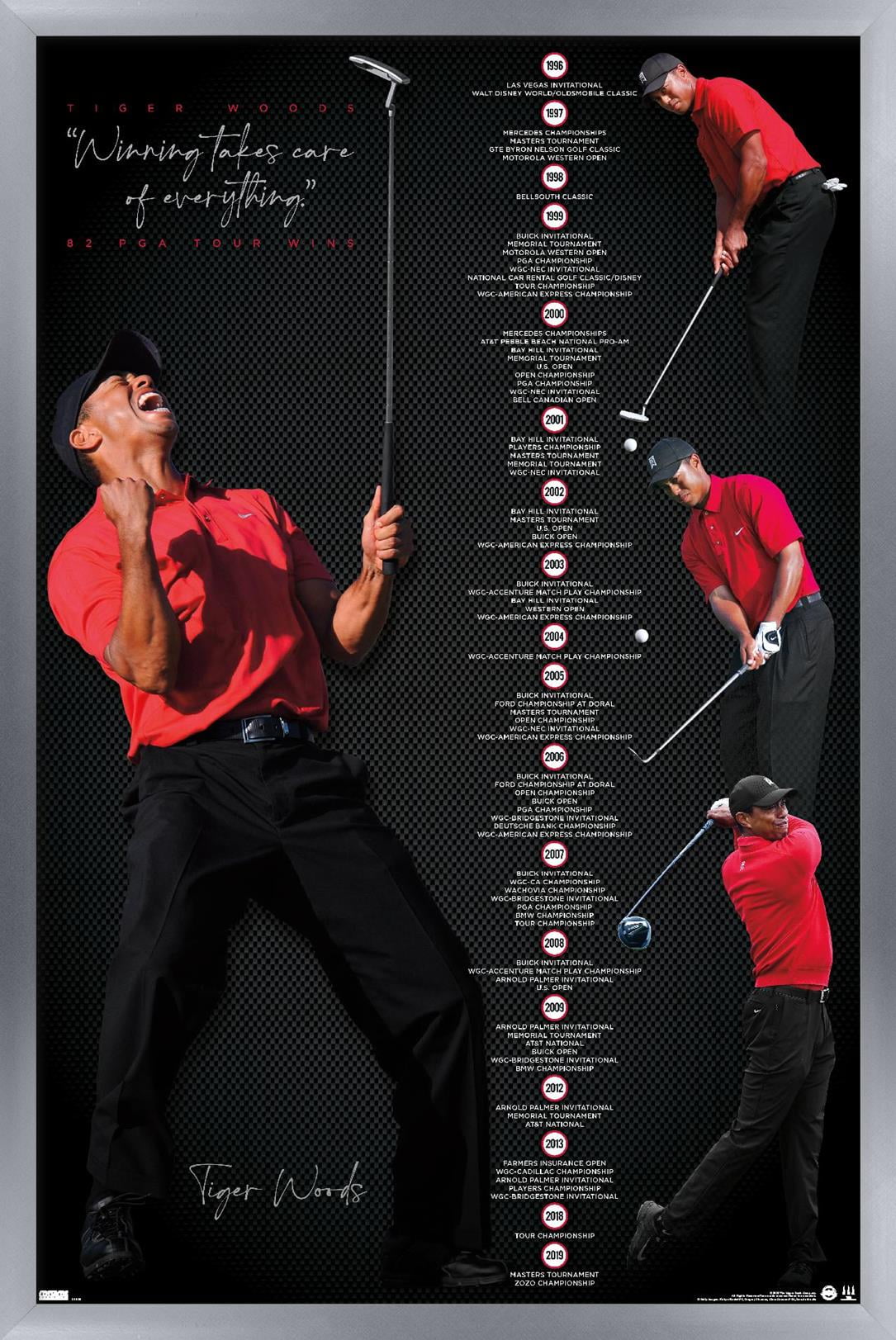 Tiger Woods - Timeline Wall Poster, 14.725" x 22.375" Framed