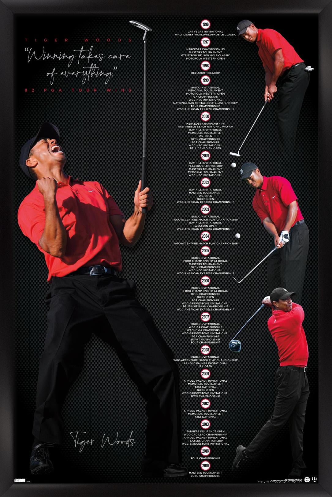 Tiger Woods - Timeline Wall Poster, 14.725" x 22.375" Framed