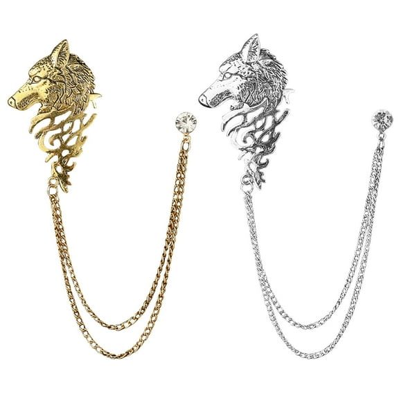 Tiger animals Brooch Pins,Brooch for men,Brooch for men suit,Husband Boyfriend Valentine's Day Anniversary Birthday Gift(Golden)