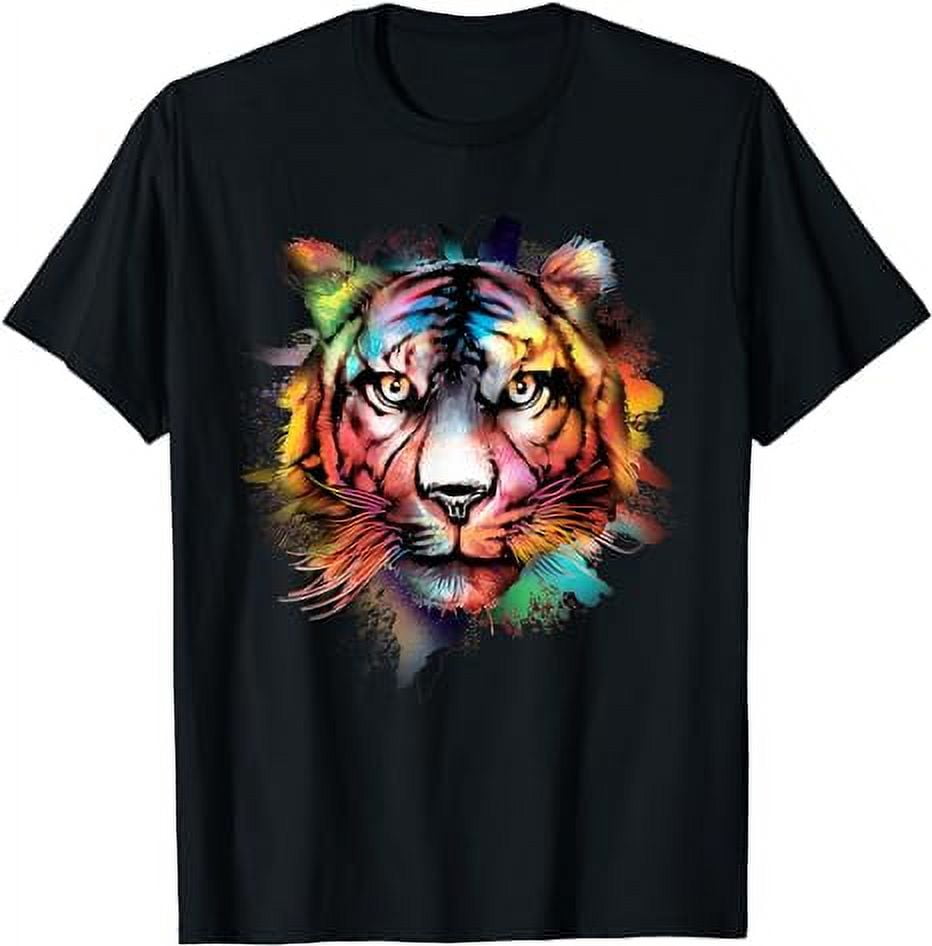 Tiger colourful animal lovers, animals, tigers T-Shirt - Walmart.com