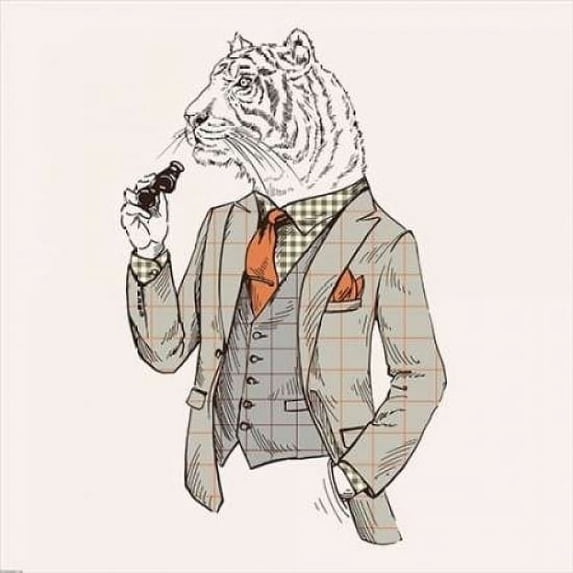 Tiger-man Poster Print by GraphINC (24 x 24)