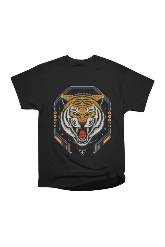 Tiger roar emblem angry tiger vector T-Shirt Tee Gift For Him Merch For Her Apparel For Fr