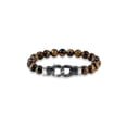 thumbnail image 1 of Tiger's Eye Bead 316L Stainless Steel Ornate Clasp Bracelet, 9", 1 of 4