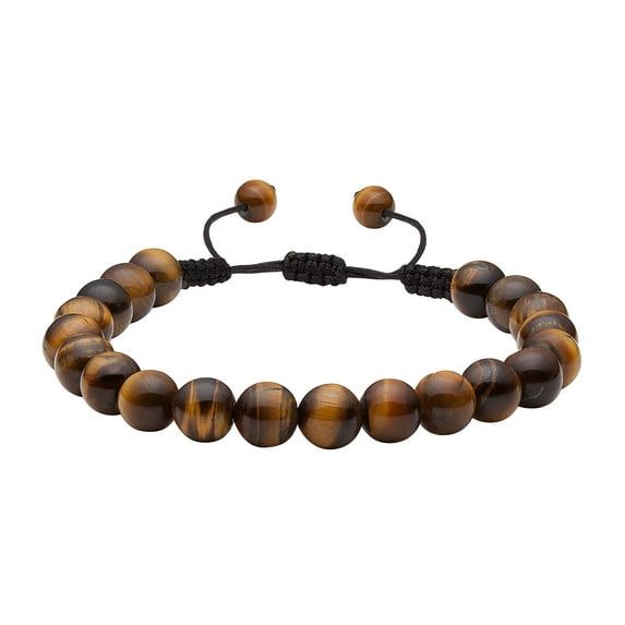 Tiger's Eye Beaded Adjustable Bracelet