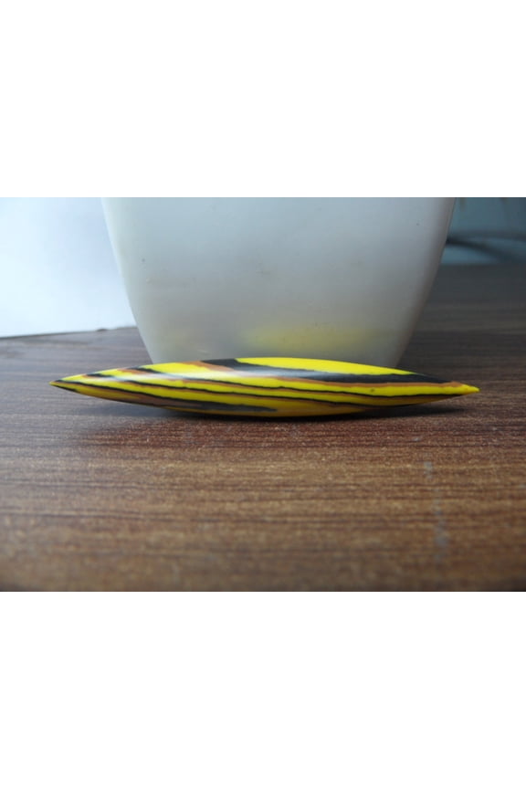 Tiger's Eye Bone Septum Tusk Septum Piercing Round Notch Tusk 40mmX5mm , stone Handicraft 12 g (2 mm) Gauge