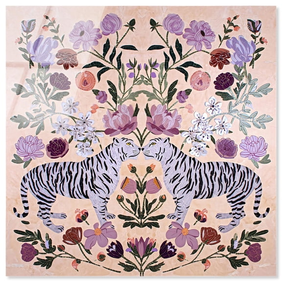 Tiger's Mirror II Acrylic Print Living Room Wall Art by Art Remedy, Ready to Hang, 20 x 20