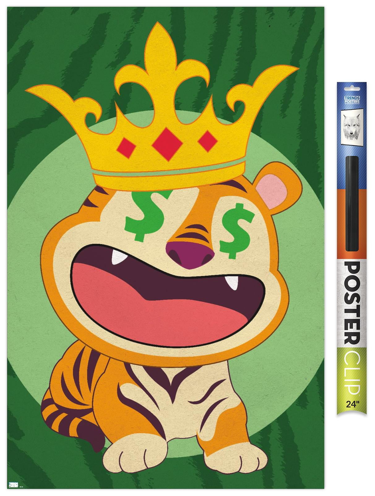 Tiger with Crown Wall Poster, 22.375" x 34"