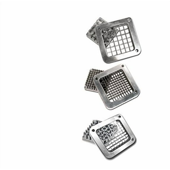 Tiger Chef Heavy Duty Potato French Fry Cutter Commercial Quality - Complete Set Includes 1/4, 3/8, and 1/2-Inch Blades and Pusher Blocks, Suction Feet and Cleaning Brush (11 Piece Combo Set)