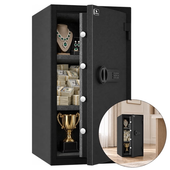 Small Pink Steel Security Safe Box with Digital Keypad, 0.23 Cu Ft ...