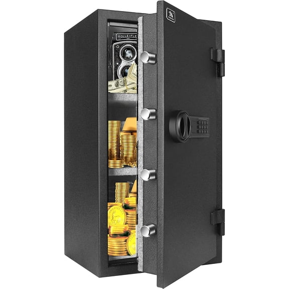 TigerKing 6.0 Cu ft Fireproof Safe Box with Digital Keypad Lock, Steel Security Box for Home Office Money Documents