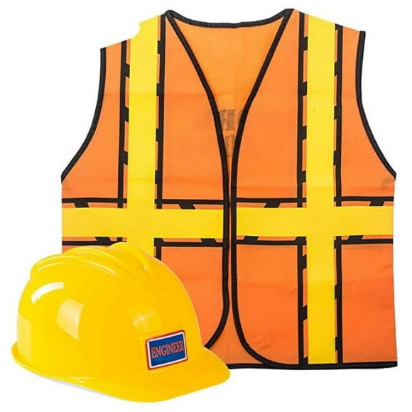 Tigerdoe Kids' Construction Worker Costume, Dress Up Costume Accessories, Includes Construction Hat and Vest