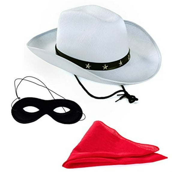 Tigerdoe Texas Ranger 3 Pc Set - Masked Ranger - Western Costume - Wild West Costumes White