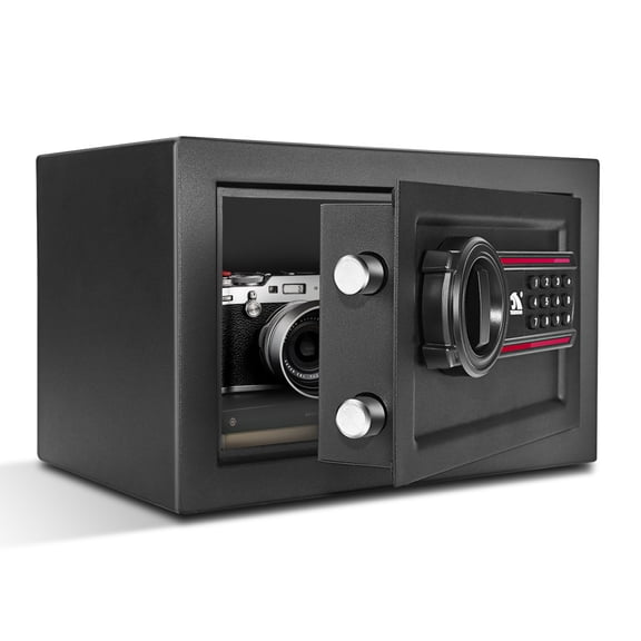 Tigerking 0.5 Cu.ft. Small Safe Box, Wall Safe with Digital Keypad Lock for Cash Jewelry Home Documents, White