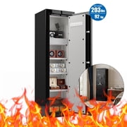 TigerKing 8.12 Cu.ft Large Steel Fireproof Safe, Home Luxury Safe Box with Digital Password Lock for Office Vault, UL72 1200 F 40 Min, Black