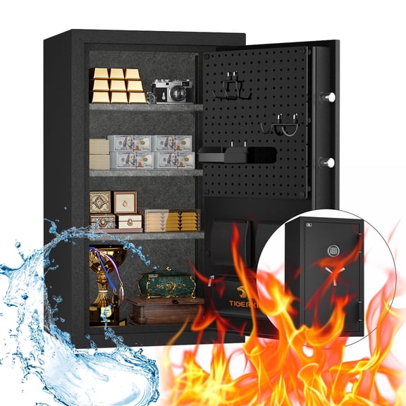 Tigerking Large Fireproof Safe, 8.78 Cu. ft. Steel Home Safe Box with Digital Lock and DIY Pegboard Door for Home and Office