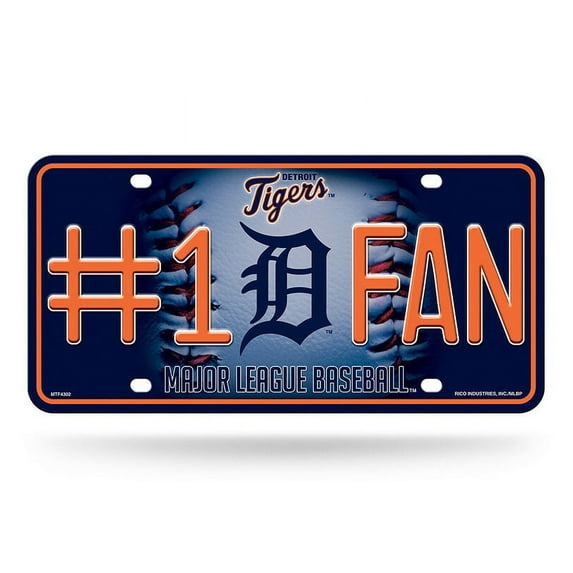 Tigers #1 Fan Metal License Plate, Licensed by Rico