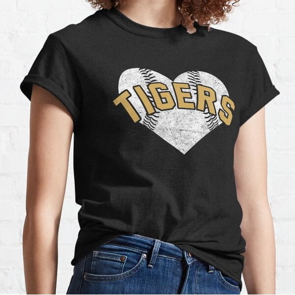 Tigers Baseball Softball High School Team Mascot Mom Classic T-shirt