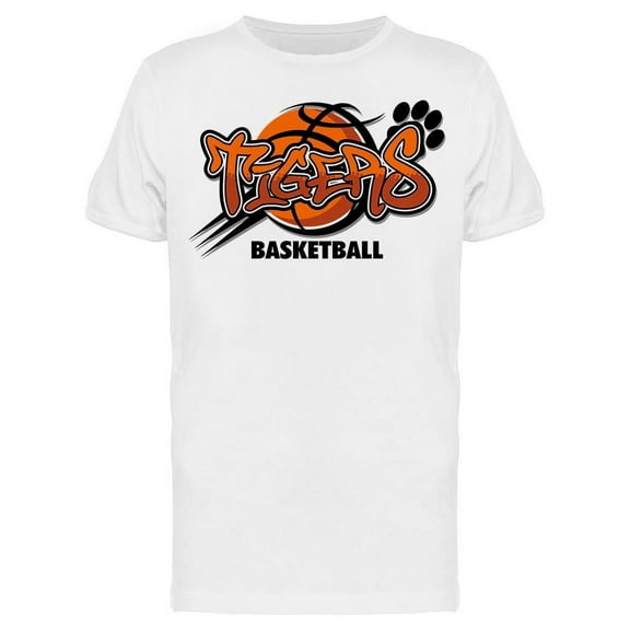 Tigers Basketball Art T-Shirt Men -Image by Shutterstock, Male Large